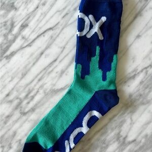 Blue and Green Men's Socks